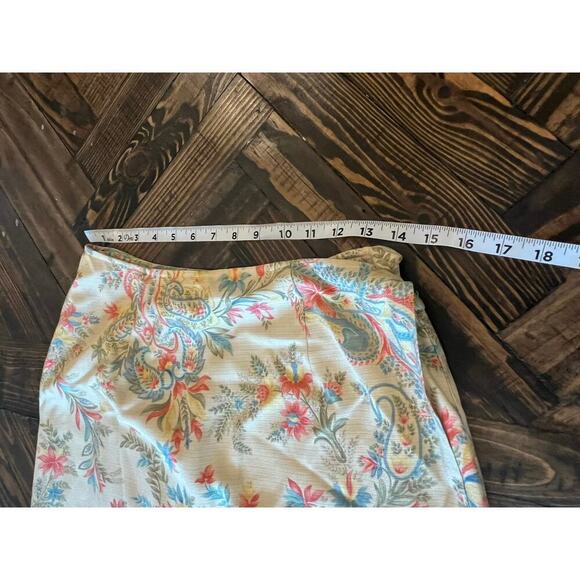 Talbots Floral Wrap Skirt Women 6 Fairy Beach Resort Colorful Summer Wedding VTG - Picture 4 of 9